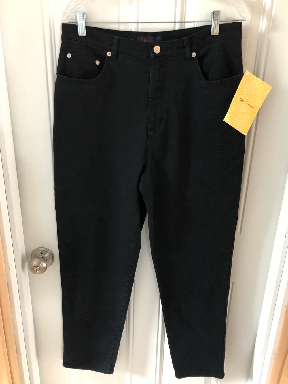 NWT Denim & Co. Black Stretch Jeans Size 16